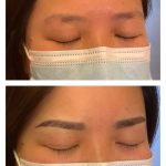 Close-up Comparison Ladies Eyebrow Embroidery - Before & After 7