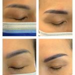 Feng Shui Eyebrow Embroidery for Girls Before & After Closeup Comparisons