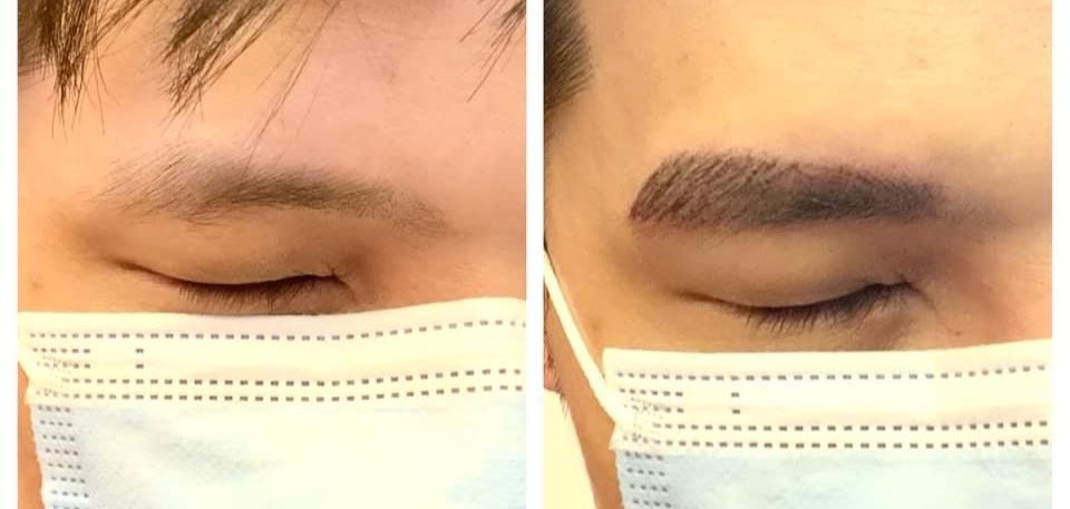 Eyebrow embroidery for men