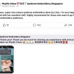 Eyebrow Embroidery in SG - Social Media Positive Review