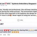 Eyebrow Embroidery Social Media Positive Review